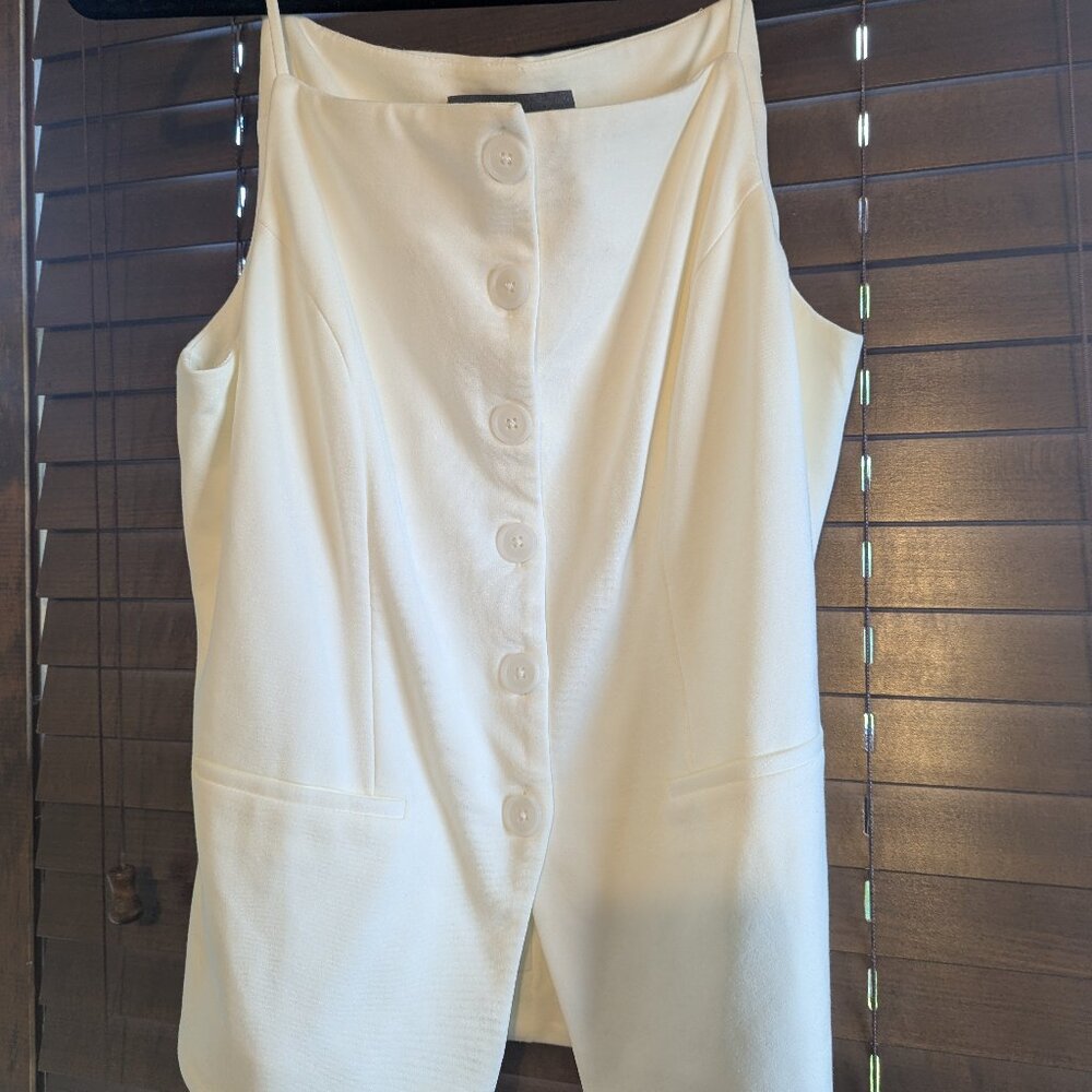 Sunday in Brooklyn Ponte Apron Vest - White